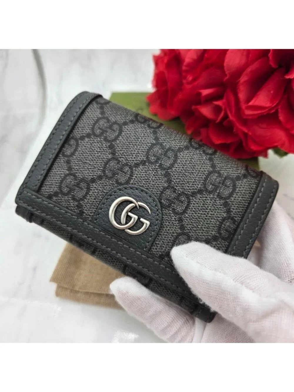 ★SOLD★ Gucci Business Card Holder Case Ophidia GG - Picture 3 of 14